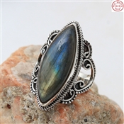 Labradorite Gemstone Silver Ring