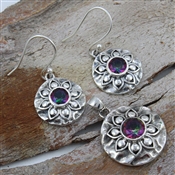 MYSTIC QUARTZ EARRING PENDANT SET