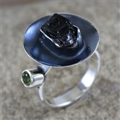 NEW ROUGH GEMSTONE STERLING SILVER RING