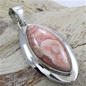 Rhodochrosite Gemstone 925 Sterling Silver Pendant