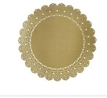 Golden metal coaster, for Home, Size : STANDARD