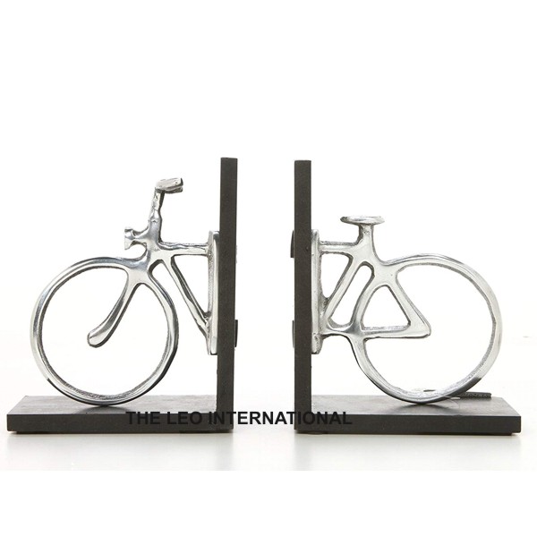 Handmade metal cycle antique bookend