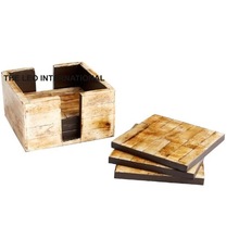 Square Wood whiskey coasters, for Home, Feature : Eco-Friendly