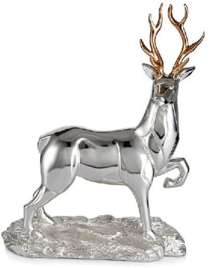 Resin With Silver Plated Buck Beauty Figurine