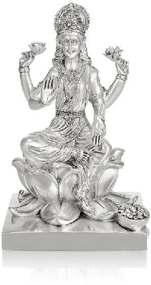 Resin Vacuum Plated Silver. Prosperity Laxmi Idol, Length : 16.50 cms