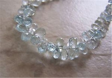 Aquamarime Drop Faceted