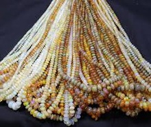 Modigems Roundel Ethopion opal beads, Size : 3-5mm