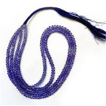 Roundell Tanzanite Plain beads, Color : Blue