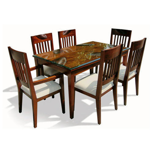 Six Seater Wooden Dining Table Set, Feature : Durability, Excellent Quality, Attractive Color