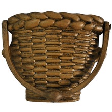 Basket Door Knocker bronze metal, for Cabinet, Drawer, Dresser, Wardrobe
