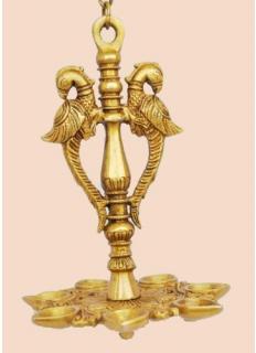 brass metal handmade oil lamp