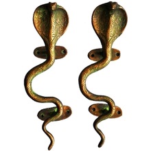 brass Snake shape door handle