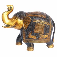 Brass Statue Elephant table decor figure, for Home Decoration