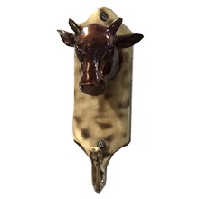 Bull head hook made in metal bronze