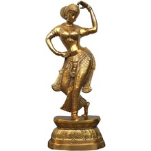 Dancer Lady brass metal statue