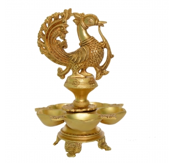 Decorative Peacock Oil Lamp