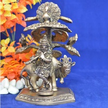 Elegant statue of Lord Krishna playing flute