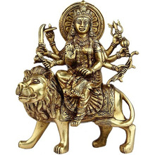 Goddess Statue Maa Durga Brass Statue, Size : 63.5x3.5x8 inch