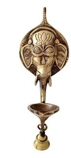 Brass Lord Ganesha Brass Oil Lamp