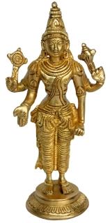 solid metal Lord Vishnu