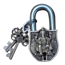 Pad lock with Ganesh Sculpture, for Gifts, Door safety