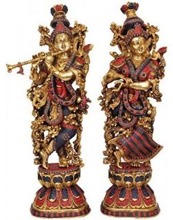 Radha Krishna Turquoise Idol