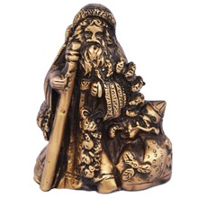 Religious metal Sculpture Santa claus, Color : Brown