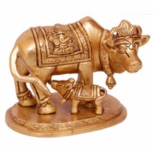 Statue of Cow and Calf, Size : 3.5x2x2.5 inch
