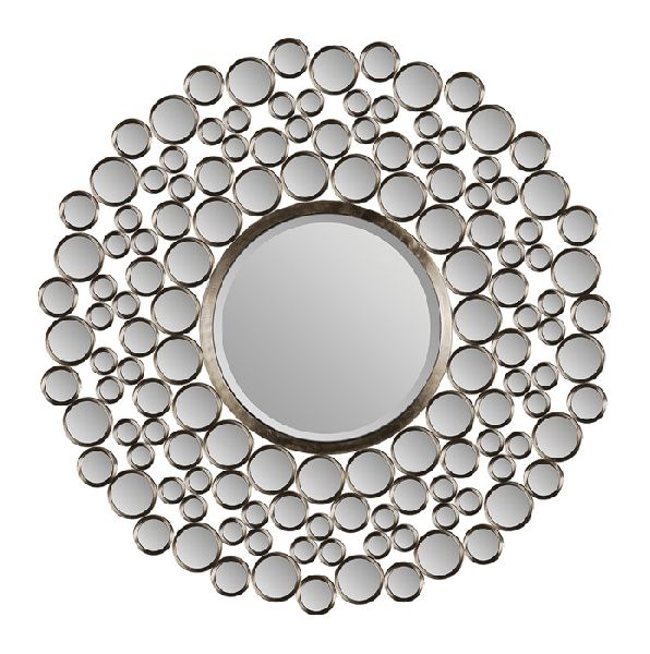 Laminated Glass Silver Decorative Wall Mirror, for Interior, Length : 30 Inch