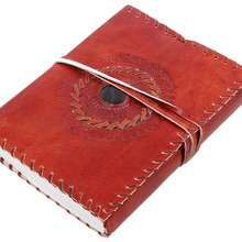 Store Indya Handcrafted Leather Diary, for Office Purpose, Color : Brown