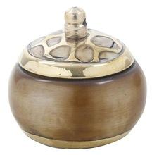 Round Small Trinket Jewelry Box, Color : Brown