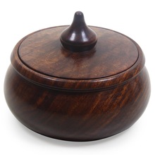 Wooden Round Canister Storage Jar Box