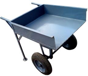Mild Steel Hand Wheelbarrow, for Industrial Use, Capacity : Up To 80kg