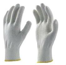 FAB Cotton Knitted Seamless Gloves, Color : Natural