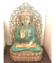 Green Aventurine Carved Buddha Statue