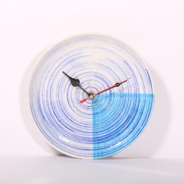 Blue Concentric Wall Clock