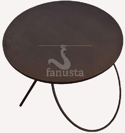 Brown Iron Round Coffee Table