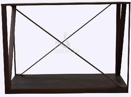 Dark Brown Iron Console Table