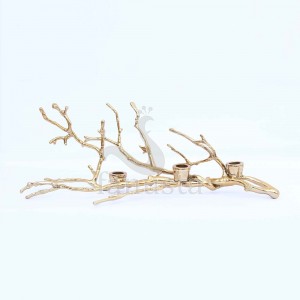 Golden Branch Candle Holder