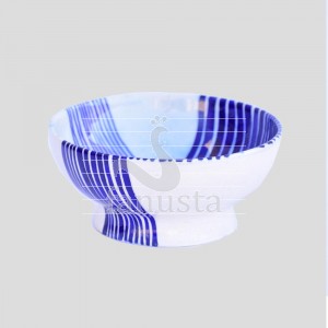 Handmade Blue Stripe Bowl