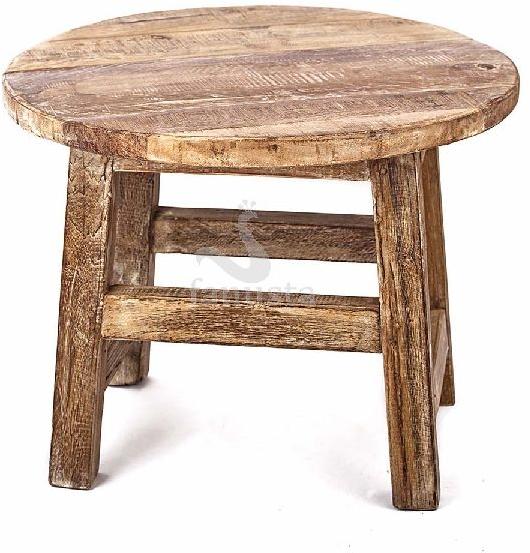 Handmade Rustic Wooden Round Table