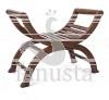 Handmade U-Shaped Wooden Chair, Color : Brown