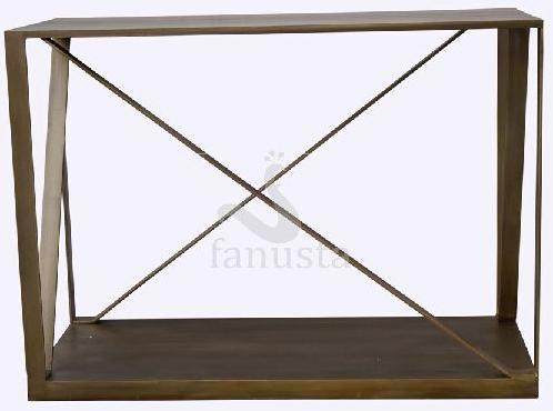 Light Brown Iron Console Table