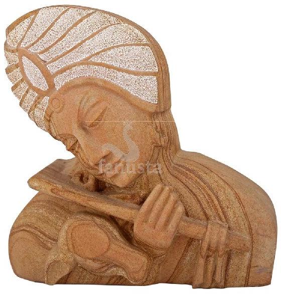 Modern Art Lord Krishna Playing Flute, Overall Dimension : 12 x 33 x 33 (in cm)