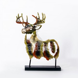 Reindeer Decorative Tea Light Holder, Color : Brown Copper