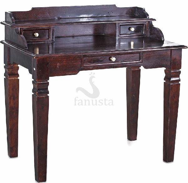 Wooden Writing Table, Color : Dark Brown
