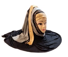 Black And Grey Color Hosiery Cotton Headscarf