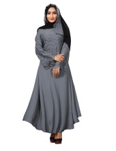 Blue Color Nida Abaya Burqa With Hijab Scarf