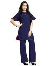 Casual Party Wear Rayon Slab Kurti, Size : Chest 33, Length 33