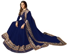Floor Length Resham And Sequence Work Semi-Stitched Anarkali Suit